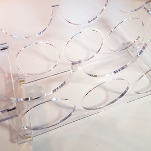 Vintage mid century lucite wine bottle rack
